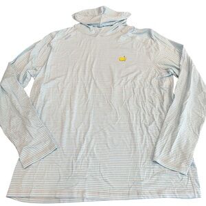 Masters men’s XL blue stripe hooded long sleeve shirt
